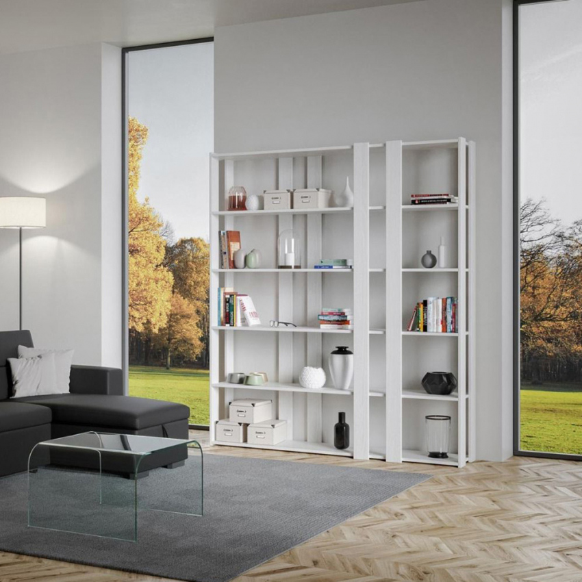 werkplaats Crack pot een miljoen Kato E Wand boekenkast 6 planken wit modern design kantoor aan huis