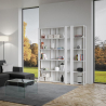 Wand boekenkast 6 planken wit modern design kantoor thuis Kato E Aanbieding