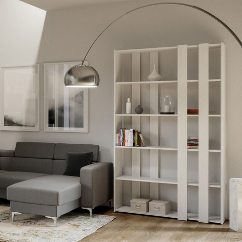 Witte muur boekenkast woonkamer kantoor modern design Kato A Small