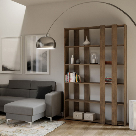 Moderne design boekenkast in de woonkamer in hout Kato A Small Wood