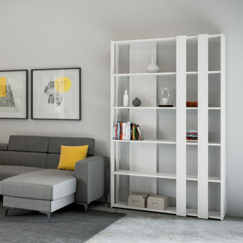 Witte moderne design kantoor woonkamer muur boekenkast Kato B Small