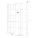 Modern design grijze  boekenkast met 6 planken Kato E Small Concrete Korting