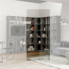 Grijze moderne boekenkast met hoekwand Kato Angolo A Concrete Aanbod