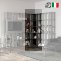 Grijze modern design hoekwand boekenkast woonkamer Kato Angolo B Concrete Verkoop