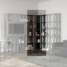 Grijze modern design hoekwand boekenkast woonkamer Kato Angolo B Concrete Aanbod