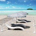 Zwembad ligstoel tuin zonnedek wit design Vega Kortingen