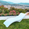 Zwembad ligstoel tuin zonnedek wit design Vega Voorraad
