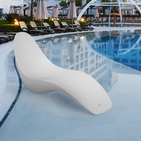 Ligstoel tuin zwembad wit design Venere Aanbieding