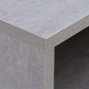 Lage en brede boekenkast met 3 houten compartimenten voor kantoor en studie Cement Korting