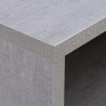 Lage en brede houten boekenkast met 3 compartimenten Cement Korting