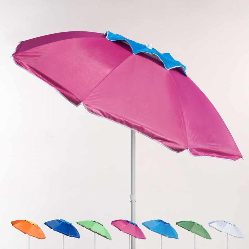 Aluminium strandparasol 200 cm winddicht en met UV-bescherming Corsica Aanbieding Aluminium strandparasol 200 cm winddicht en met UV-bescherming Corsica Aanbieding