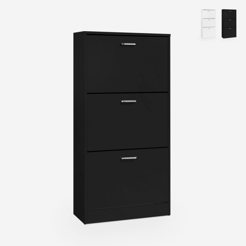 Ruimtebesparend verticaal schoenenrek 63x24x115cm voor 18 paar schoenen Batu Afmetingen
