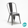 Set van 20 industriële stoelen Steel One van staal voor thuis of horeca 