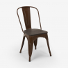 set van 20 stuks industriële stoelen steel wood Korting