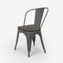 set van 20 stuks industriële stoelen steel wood 