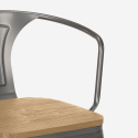 Set van 20 industriële stoelen Steel Wood Arm Light Prijs