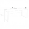 Breed wit bureau 170x80cm Ghost-Desk Kortingen