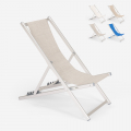 Verstelbare opvouwbare aluminium strandstoel Riccione Gold Aanbieding