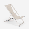 2 Verstelbare opvouwbare aluminium strandstoelen Riccione Gold 