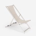 Set van 2 verstelbare opvouwbare aluminium strandstoelen Riccione Gold 