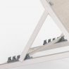 Set van 2 verstelbare opvouwbare aluminium strandstoelen Riccione Gold 