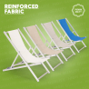 Set van 2 verstelbare opvouwbare aluminium strandstoelen Riccione Gold 