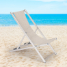 Verstelbare opvouwbare aluminium strandstoel Riccione Gold Aanbod
