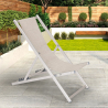 Verstelbare opvouwbare aluminium strandstoel Riccione Gold Verkoop