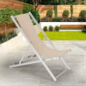 2 Verstelbare opvouwbare aluminium strandstoelen Riccione Gold Aanbod
