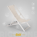 Verstelbare opvouwbare aluminium strandstoel Riccione Gold Korting