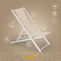 2 Verstelbare opvouwbare aluminium strandstoelen Riccione Gold Korting
