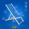 4 Ligstoelen zee strand aluminium opvouwbaar verstelbaar Riccione Gold Korting