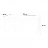 Houten design bureau voor kantoor en studeerkamer 170x69 cm met lades Logan Korting