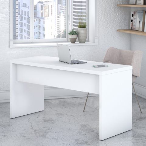 Moderne design bureau glanzend wit voor kantoor en studie 138x69cm Colibri