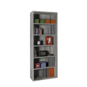 Hoge grijze boekenkast met 6 planken voor kantoor en studie Empire State Aanbod