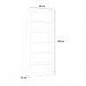 Design boekenkast van hout met 5 planken in klassieke stijl Virginia Korting