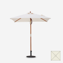 Tuinparasol met centrale houten paal en anti-UV doek 200x150cm Ormond Aanbod
