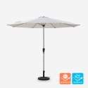 Achthoekige parasol 3x3 m met centrale paal Flamenco Korting