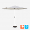 Achthoekige parasol 3x3 m met centrale paal Flamenco Korting