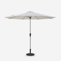 Achthoekige parasol 3x3 m met centrale paal Flamenco Kortingen
