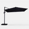 Zwarte zweefparasol 3x3 m met LED-verlichting op zonne-energie Waikiki Light Dark Catalogus