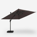 Zweefparasol 3x3 m bruin met solar LED-verlichting Waikiki Light Brown Catalogus