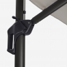 Zweefparasol 3x3 m met LED licht op zonne-energie Waikiki Light Keuze