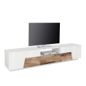 TV-meubel 220x43cm wit hout woonkamer muurkast Fergus Wood Catalogus