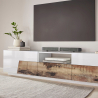 TV-meubel 220x43cm wit hout woonkamer muurkast Fergus Wood Model