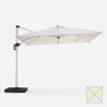Zweefparasol 3x3 m met LED-licht op zonne-energie Waikiki Light White Aanbod