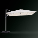 Zweefparasol 3x3 m met LED-licht op zonne-energie Waikiki Light White Catalogus
