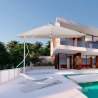 Witte zweefparasol 3x3 m Napili Verkoop