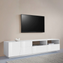Glanzend wit TV-meubel wandmeubel moderne woonkamer 200x43cm Hatt Afmetingen