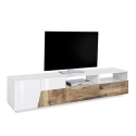 TV-meubel 200x43cm muurbevestiging woonkamer wit modern hout Hatt Wood Kortingen